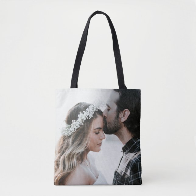 Bolsa Tote Foto personalizada personalizada dupla face (Frente)