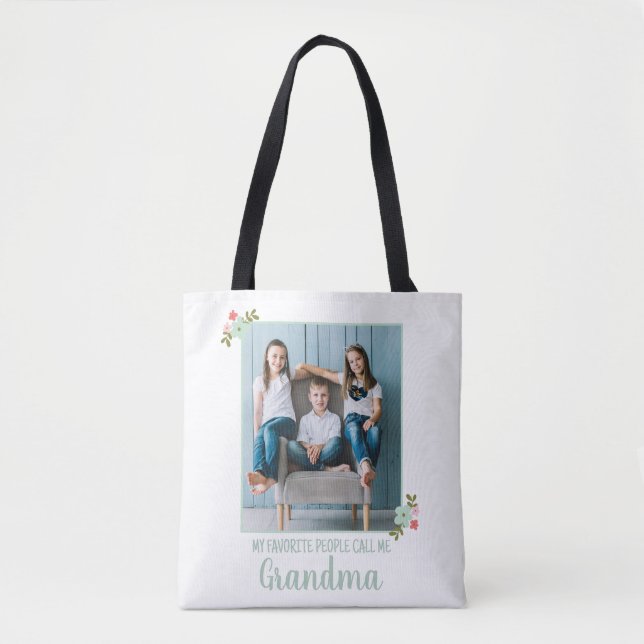 Bolsa Tote Foto Personalizada Vovó (Frente)