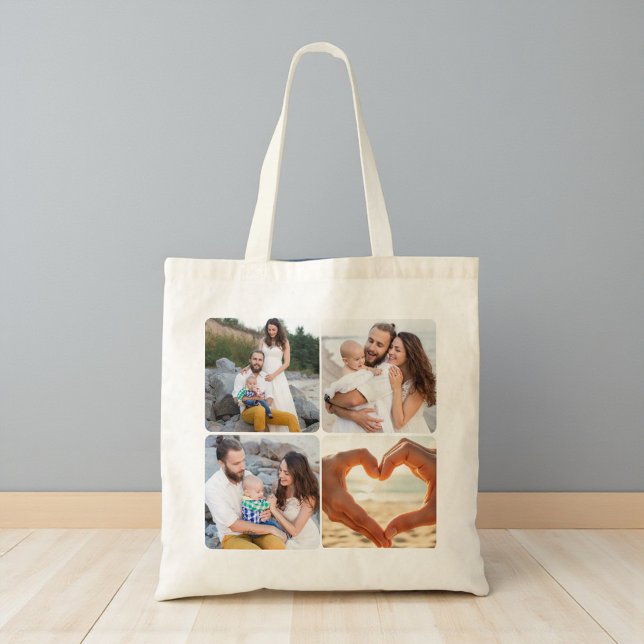 Bolsa Tote Foto Pessoal Minimalista (Criador carregado)