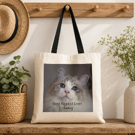 Bolsa Tote Foto Pet Personalizada Melhor Gato Ragdoll De Todo