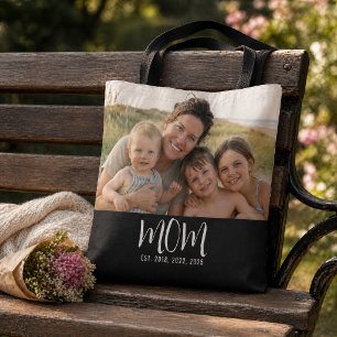 Bolsa Tote Foto Preta Roteiro Estabelecido pela Mamãe