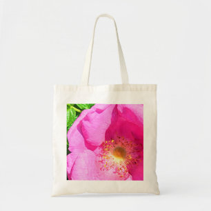 Bolsa Tote Foto Rosa Rosa Selvagem Fidedigna no Verso da Bíbl