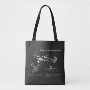 Bolsa Tote Foto Supermarinha - PD de avião Blueprint
