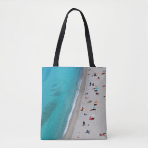 Bolsa Tote Foto visual de Bird de pessoas na praia
