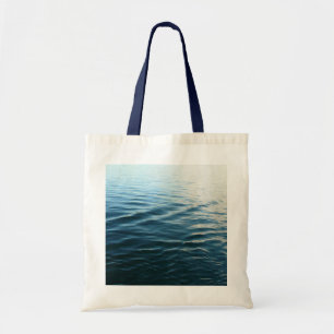 Bolsa Tote Fotografia Abstrata da Natureza Tons de Água Azul