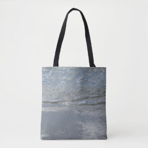 Bolsa Tote Fotografia Abstrata de Água Lamba na Praia