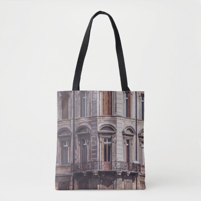 BOLSA TOTE FOTOGRAFIA AERIAL DA JANELA DO EDIFÍCIO (Frente)