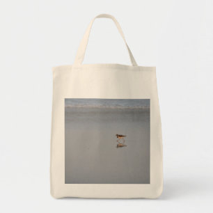 Bolsa Tote Fotografia da natureza selvagem de Sandpiper Runni