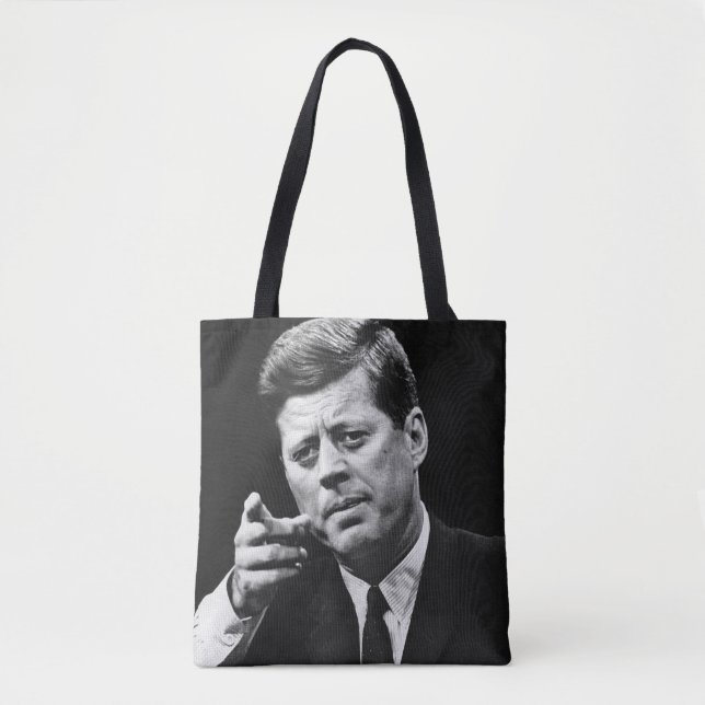 Bolsa Tote Fotografia de John F. Kennedy 3 (Frente)