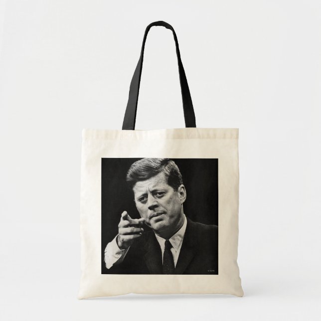 Bolsa Tote Fotografia de John F. Kennedy 3 (Frente)