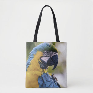 Bolsa Tote Fotografia do Retrato do Perfil do Macaw