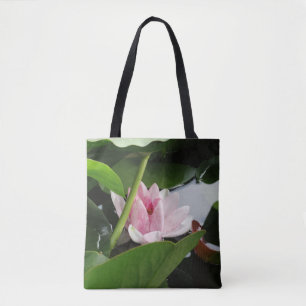 Bolsa Tote Fotografia Floral do Lotus Rosa