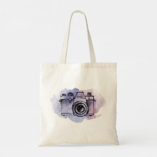 Bolsa Tote Fotografia Profissional da Câmera Aquarela