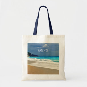 Bolsa Tote Fotografia tropical do Mar Turquesa