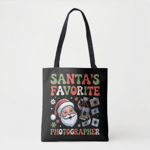 Bolsa Tote Fotógrafo Favorito do Papai Noel Presente de Natal
