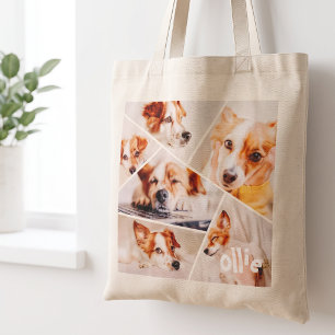 Bolsa Tote Fotos Colagem 6 Imagens Personalizadas Simples Mod