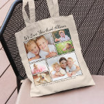 Bolsa Tote Fotos personalizadas da tia<br><div class="desc">Dê a uma tia favorita um saco de tote personalizado único com uma colagem de 6 fotos de seus sobrinhos e sobrinhos,  família,  animais de estimação,  etc.,  seus nomes,  "Eu te amo" ou "Nós te amamos",  e se ela é chamada de "tia",  "tia",  "Tia",  etc.</div>
