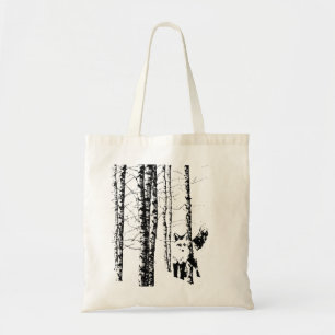 Bolsa Tote Fox Birch Floresta Floresta Animal Silhout Naturez