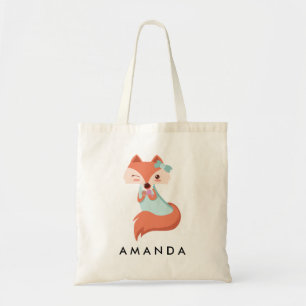 Bolsa Tote FOX CINZA COM ARCO AZUL E ESPELHO Personalizado