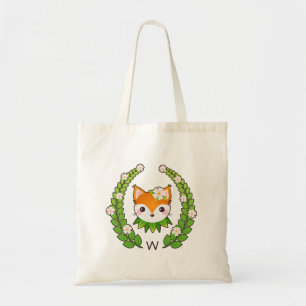 Bolsa Tote Fox da flor Monogrammed