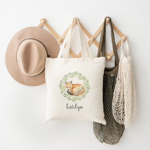 Bolsa Tote Fox da floresta personalizado