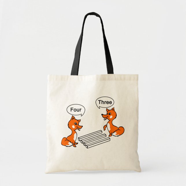 Bolsa Tote Fox de truque de ilusão óptica (Frente)