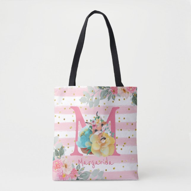 Bolsa Tote Fox Ilustração Mãe De Bebê (Frente)