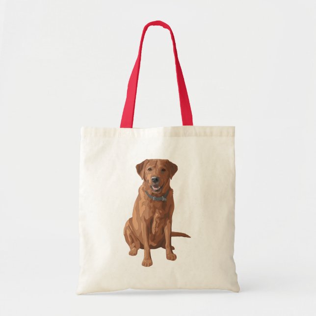 Bolsa Tote Fox Red Yellow Labrador Retriever Cão (Frente)