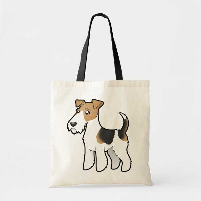 Bolsa Tote Fox Terrier do fio dos desenhos animados (Frente)