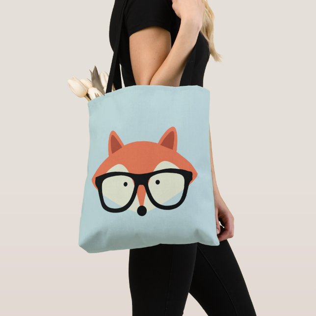 Bolsa Tote Fox vermelho do hipster (Close Up)