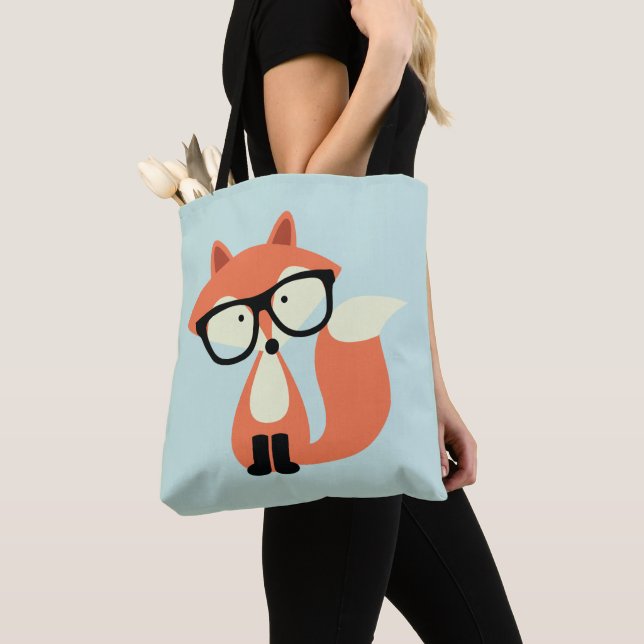 Bolsa Tote Fox vermelho do hipster (Close Up)