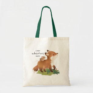 Bolsa Tote Fox ・ Woodland Forest Rustic Animal Illustration