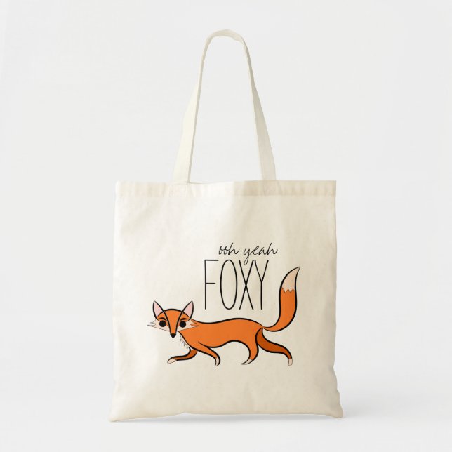 Bolsa Tote Foxy Cute Fox Slogan (Frente)