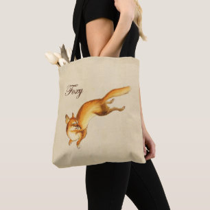 Bolsa Tote "Foxy" - Desenho japonês venenoso de uma raposa