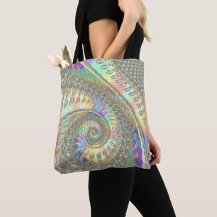 Bolsa Tote Fractal Esplêndido Espiral