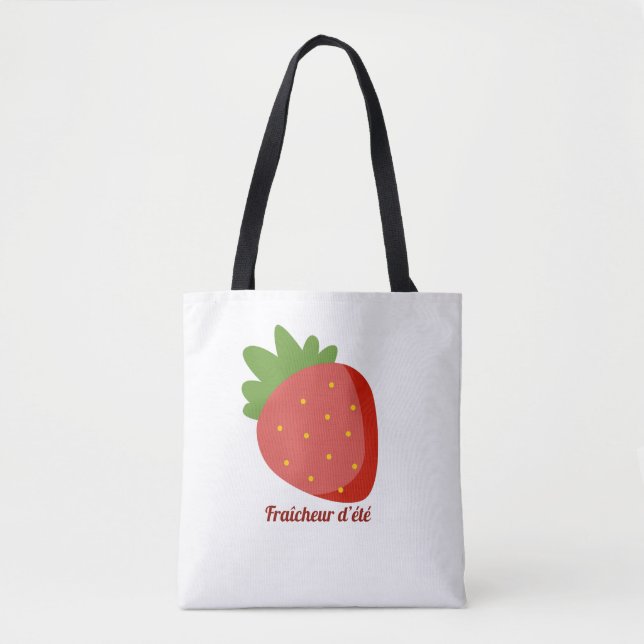 Bolsa Tote Fraise Fraîcheur d'été (Frente)