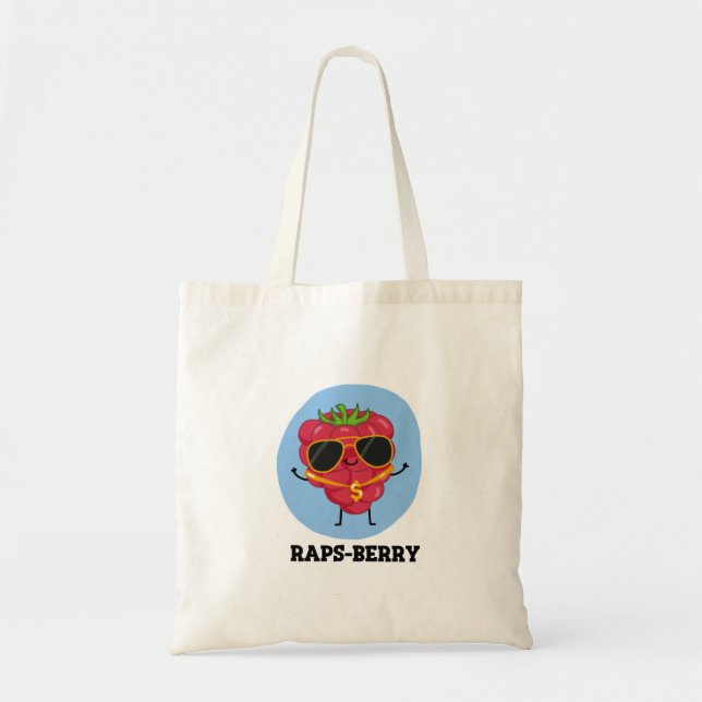 Bolsa Tote Framboesa Engraçado de rap-berry (Frente)