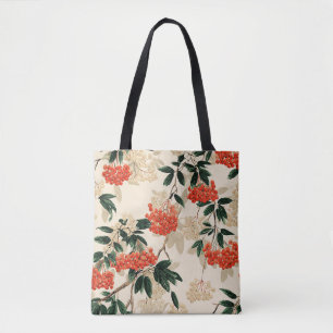 Bolsa Tote Framboesas, vermelhas e brancas, design