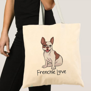 Bolsa Tote Francês Buldogue Francês Mãe Cão Cachorro Pai Cach