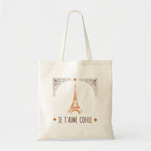 Bolsa Tote Francês Eu Adoro Saco De Café