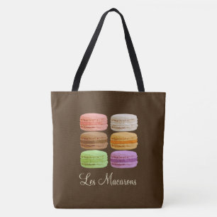 Bolsa Tote Francês Macarons - pastels muti-coloridos