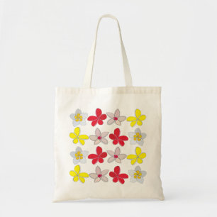 Bolsa Tote Frangipani Plumeria Floral Colorida Flor