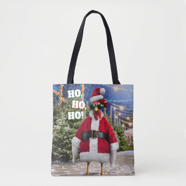 Bolsa Tote Frango de Papai Noel (Frente)