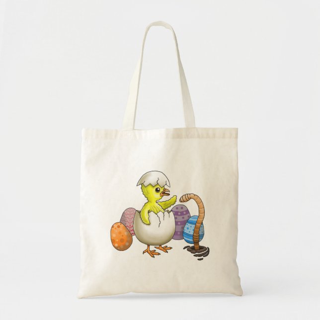 Bolsa Tote Frango de Páscoa Recém-Nascido (Frente)