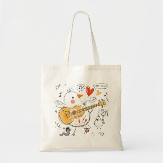 Bolsa Tote Frango Musical Fofo Tocando Violão