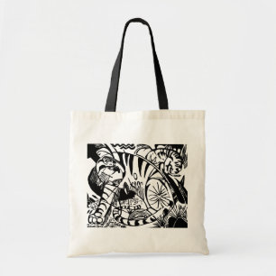 Bolsa Tote Franz Marc - Tigre Negro e Branco - Abstrato Art