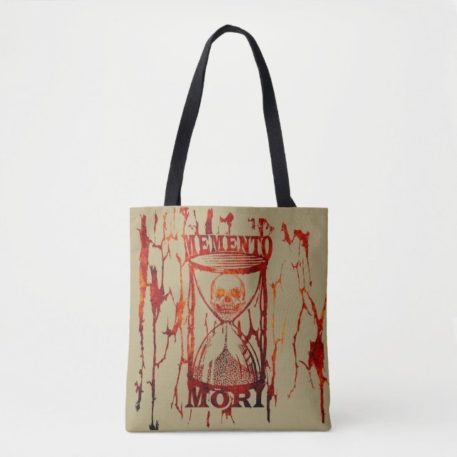 Bolsa Tote Frase em Latim - Aproveite o Dia - Caveira Memento (Frente)