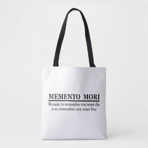 Bolsa Tote Frase em Latim - Memento Mori