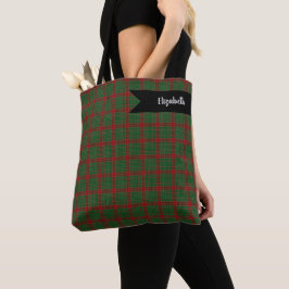 Bolsa Tote Fraser de Castle Leathers Xadrez de Tartã