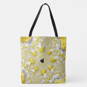 Bolsa Tote Fratura Simétrica Amarela abstrato